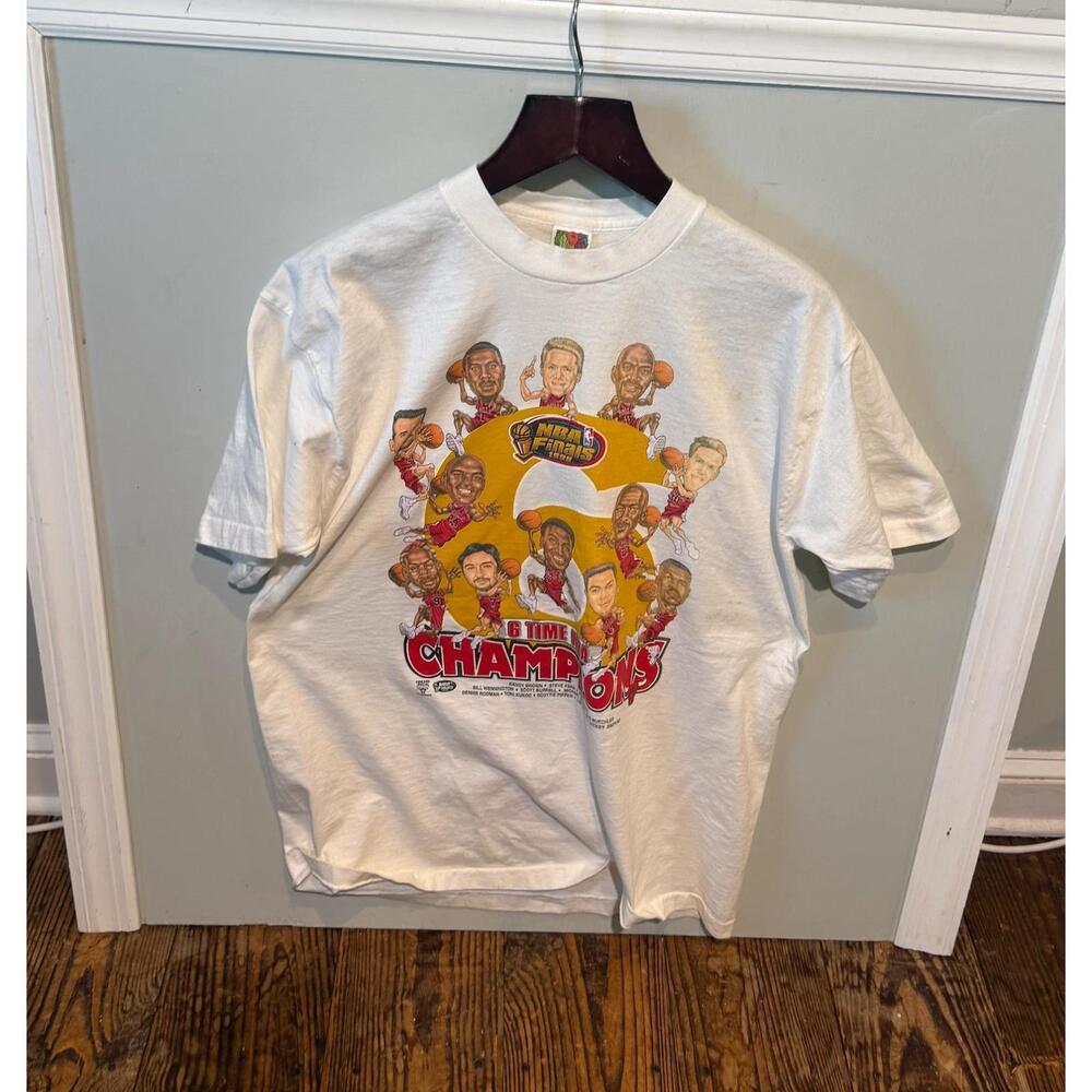 1998 Chicago Bulls 1998 Finals 6-Time  Champion T-Shirt  Rare